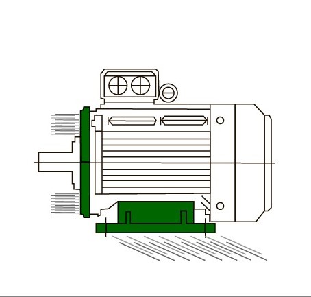 Исполнение IM 2081 - электродвигатель АИР комбинированный (лапы и фланец)